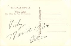 VINTAGE POSTCARD Vichy an Alley Of the Park Of the Sources