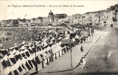 Playa de la POSTAL de la VENDIMIA Sables d'Olonne vista de De I' Hotel de Normandía
