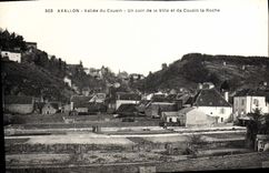 VINTAGE POSTCARD Avallon Valley Of the Cousin a Corner Of the City And Cousin the Rock