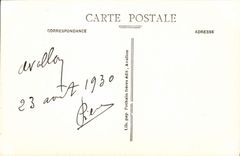 Valle de Avallon de la POSTAL de la VENDIMIA del primo una esquina de la ciudad y del primo la roca