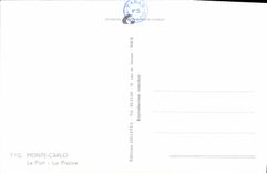 MODERN CARD Monte Carlo the Port the Swimming pool