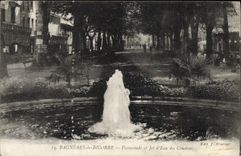 VINTAGE POSTCARD Bagneres De Bigorre Promemade And Water Jet of Coustous