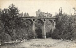 VINTAGE POSTCARD Chastellux the viaduct And the Castle