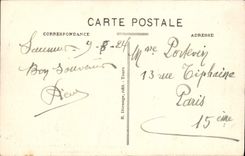 VINTAGE POSTCARD Saumur the castle and the quay taken of Marmoutier