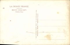 VINTAGE POSTCARD Rouen Old woman Street