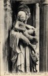 VINTAGE POSTCARD Cathedral Of Rouen Tomb Of Louis De Breze the Virgin And I' Enfant Nicolas Quesnel