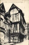 VINTAGE POSTCARD Rouen Old woman House Of the 15th Century Street St Romain
