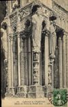 Catedral de la POSTAL de la VENDIMIA de los detalles de Chartres de la puerta norteña