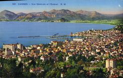 VINTAGE POSTCARD Cannes View And I' Esterel
