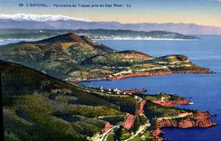 VINTAGE POSTCARD Esterel Panorama Of Trayas Taken Of the Russet-red Cape