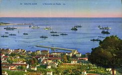CPA Golfe Juan L'Escadre En Rade Bateaux