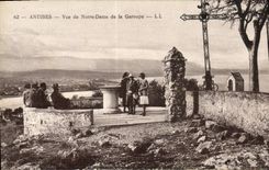 VINTAGE POSTCARD Antibes Seen Of Notre Dame Of Garoupe