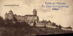 VINTAGE POSTCARD Hohoenigsbourg Visits With the Castle Of High Koenigsbourg Alsace