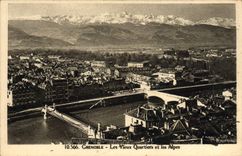 CPA Grenoble Les Vieux Quartiers Et Les Alpes