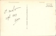 VINTAGE POSTCARD Holy Malo Seen from Of the Strong National