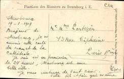 POSTAL Strassburg Munster Blick Von Den Turmchen de la VENDIMIA