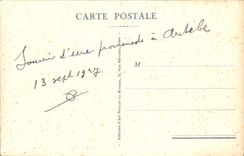 POSTAL Antibes de la VENDIMIA una esquina de las paredes viejas