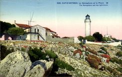 VINTAGE POSTCARD Cape D' Antibes the Semaphore And the Lighthouse