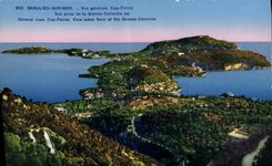 VINTAGE POSTCARD Beaulieu On Sea View Cape Ferrat Seen from of the large cornice