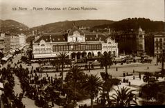CPA Nice Place Massena Et Casino Municipal Tramway