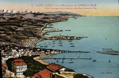 CPA Cote D'Azur A Vol D'Aeroplane De Cannes A Nice