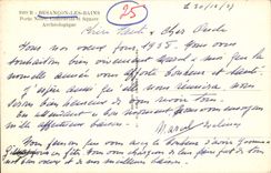 POSTAL MODERNA catedral negra de la puerta de Besanzón les Bains y jardín público arqueológico