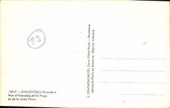 MODERN CARD Arcachon the Gironde Overall picture Of the Beach And the Thiers Pier