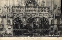 VINTAGE POSTCARD Troyes Jube De I' Eglise Of the Madeleine