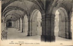 VINTAGE POSTCARD Troyes Old Abbey Of Sainte Marie Es Surfaces the Cloister