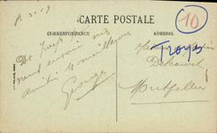 VINTAGE POSTCARD Troyes the Monument Of the Children De I' Aube