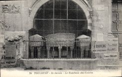 VINTAGE POSTCARD Toulouse St Sernin the Tomb Of the Counts