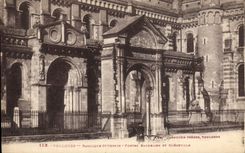 VINTAGE POSTCARD Toulouse Basilica St Sernin Gates Graduate and Miegeville