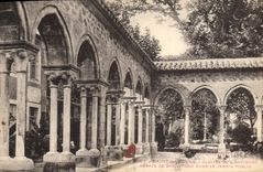 VINTAGE POSTCARD Holy Gaudens Cloister of the old abbey of Bonnefond in the public garden