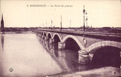 CPA Bordeaux Le Pont De Pierres