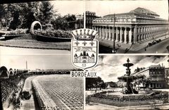 POSTAL MODERNA Burdeos la cesta el teatro grande los callejones municipales de la etapa de Tourny