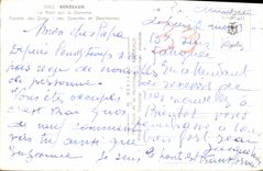 POSTAL MODERNA Burdeos el puente en el ataque frontal de Garona de los muelles de Queyries y de Deschamps