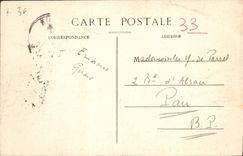 Panorama de Burdeos de la POSTAL de la VENDIMIA del St visto caminos Miguel de De I' Eglise