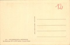 VINTAGE POSTCARD Villefranche de Rouergue Chartreuse the small cloister