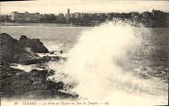 VINTAGE POSTCARD Dinard the Strike of the Lock one Day of Storm