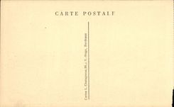 Casa de Gobineau de Burdeos de la POSTAL de la VENDIMIA vista en los callejones de Tourny y de Cours de julio XXX