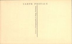 Burdeos de la POSTAL de la VENDIMIA el ayuntamiento viejo grande de Bell a la señora blanca