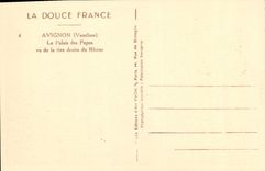 VINTAGE POSTCARD Avignon the Palate of the Popes seen of Right Bank of the Rhone