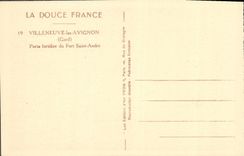 VINTAGE POSTCARD Villeneuve Avignon Carries fortifiee of the Strong Saint Andre