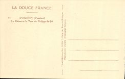 La POSTAL Avignon de la VENDIMIA el Rhone y Felipe se eleva el hermoso