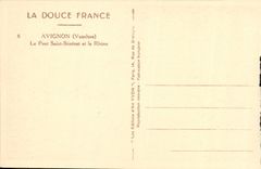POSTAL Avignon de la VENDIMIA el puente santo Benezet y el Rhone