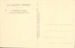 Ataque frontal de Avignon de la POSTAL de la VENDIMIA del Saint Pierre de la iglesia