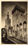 Paladar de Avignon de la POSTAL de la VENDIMIA de los papas la catedral y el campo de la torre