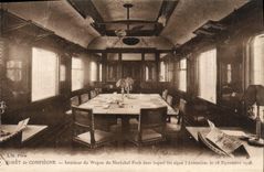 CPA Foret de Compiegne Interieur du Wagon du Marechal Foch
