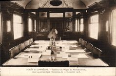 CPA Foret de Compiegne Interieur du Wagon du Marechal Foch