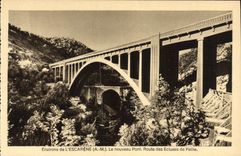 VINTAGE POSTCARD Surroundings of Escarene the New Bridge Road of the Locks of Peille